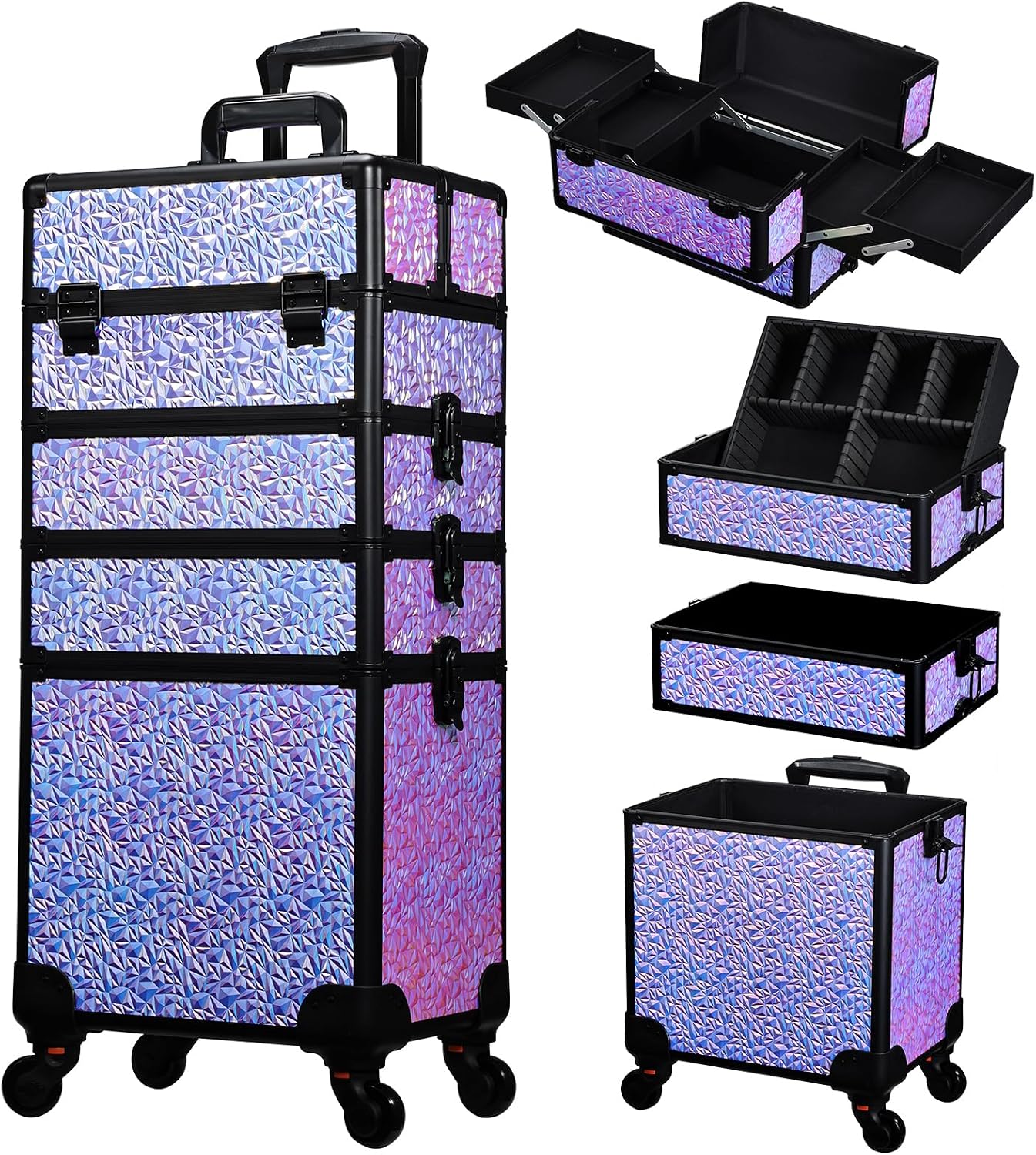 Beauty Makeup Vanity Set - Valigia Trucco con Ruote, Grande Carrello