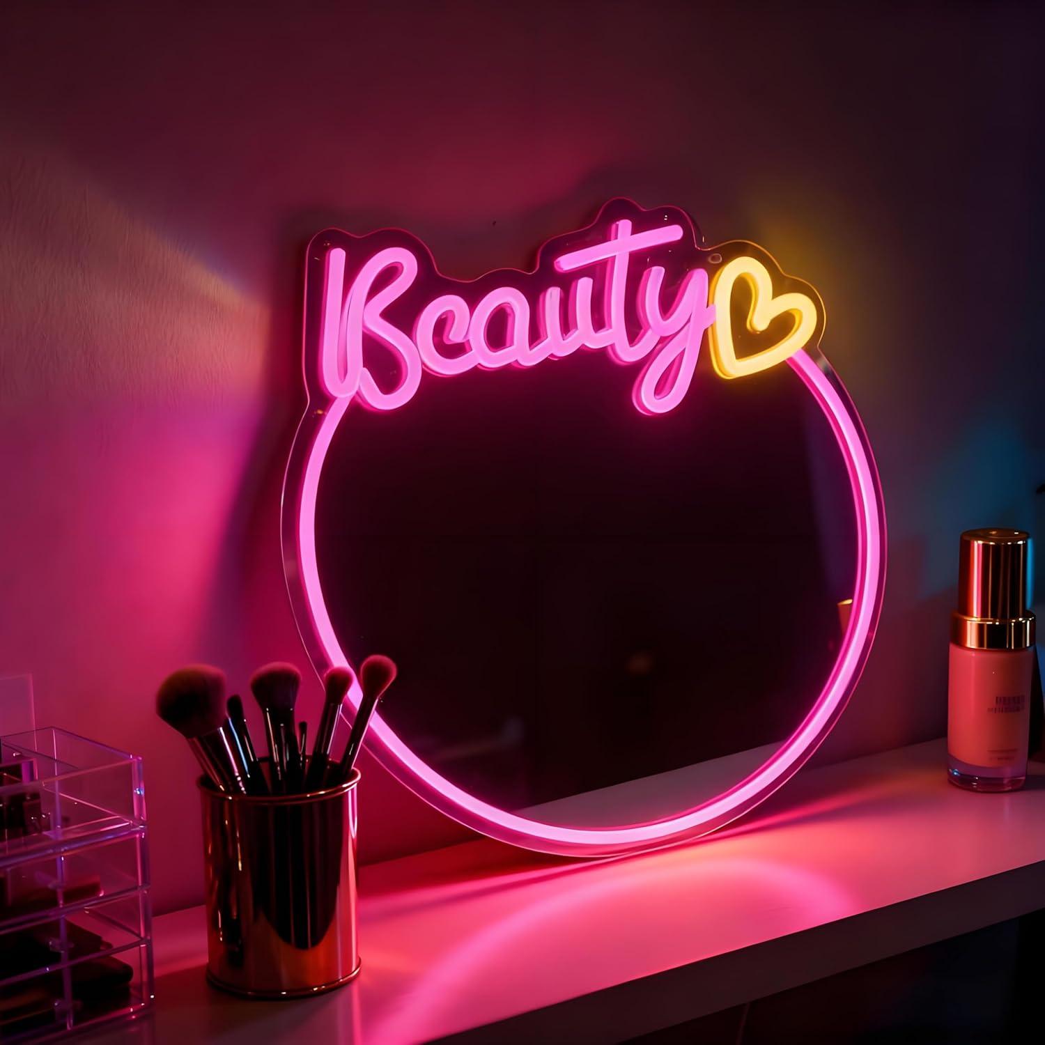 Specchio da trucco con insegna - Beauty No Makeup recensione e prezzo
